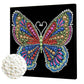 DIY Pearl Painting With Frame - Handmade Self-Adhesive Pearls - Rainbow Butterfly (25*25cm)