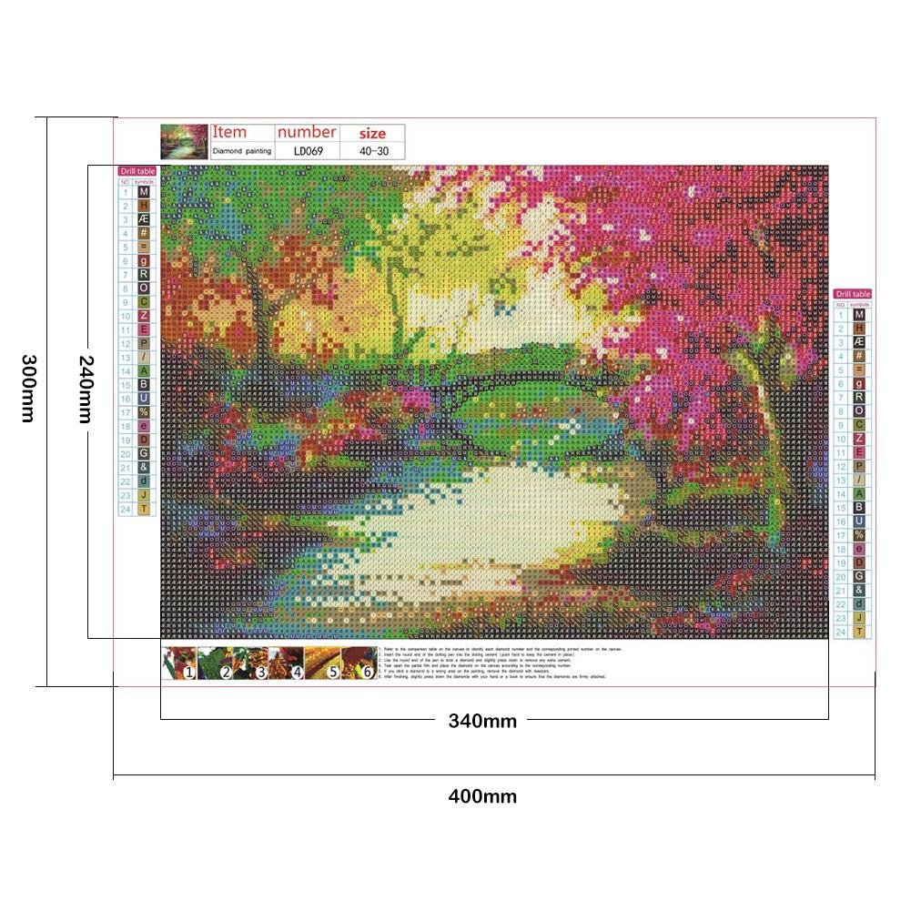 5D DIY Diamond Painting Kit - Full Round - Colorful Tree C