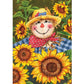 5D Diy Diamond Painting Kit Full Round Beads Sunflower Scarecrow