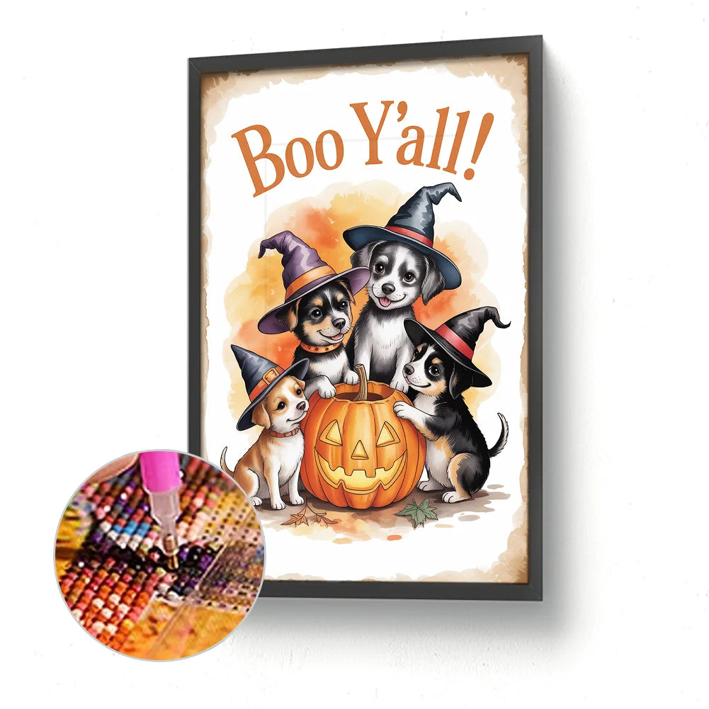 Diamond Painting - Full Round / Square - Halloween Dog (30*45cm)