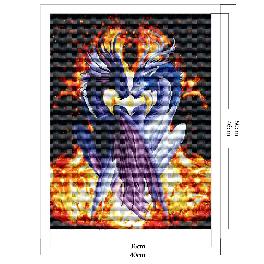 11CT Stamped Cross Stitch - Dragon(40*50CM) D