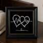 DIY Pearl Painting With Frame - Handmade Self-Adhesive Pearls - Two Hearts (27*27cm)