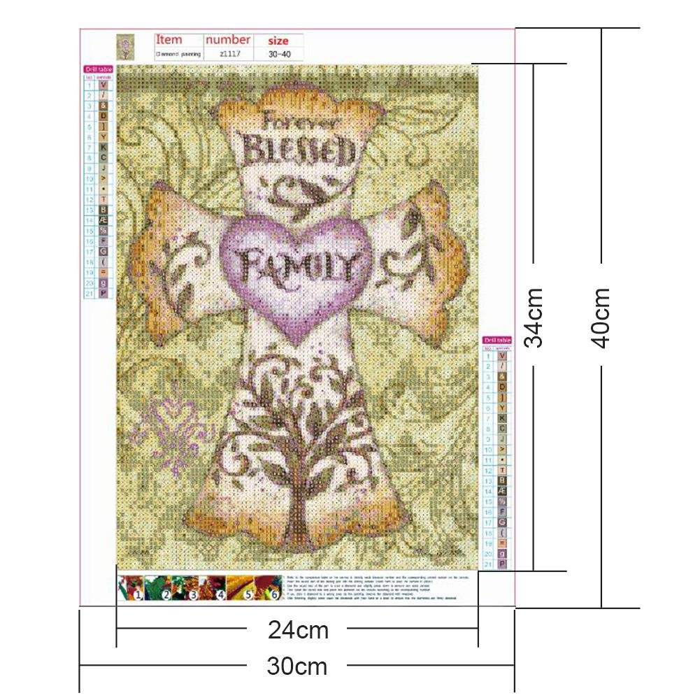 Diamond Painting - Full Round - Love and Cross 1