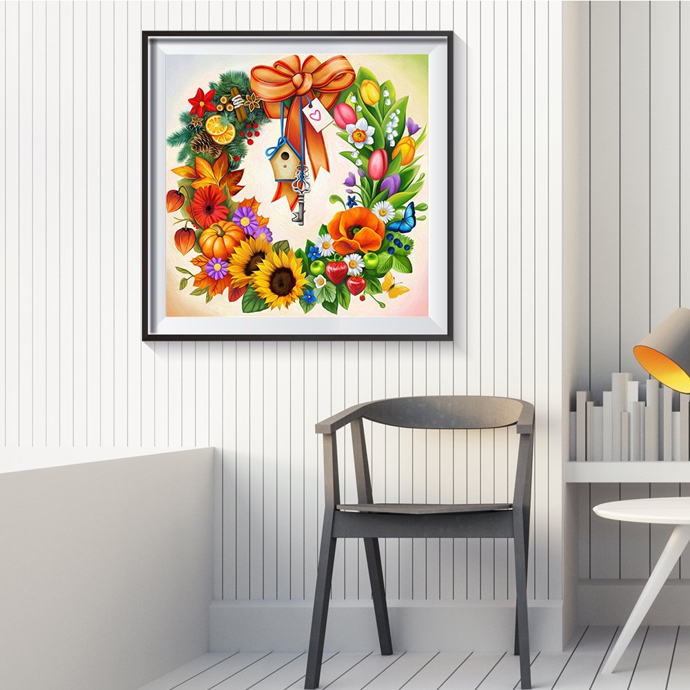 11ct Stamped Cross Stitch - Wreath (40*40cm) C