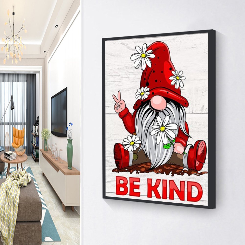 5D DIY Diamond Painting Kit - Full Round - Faceless Gnome B