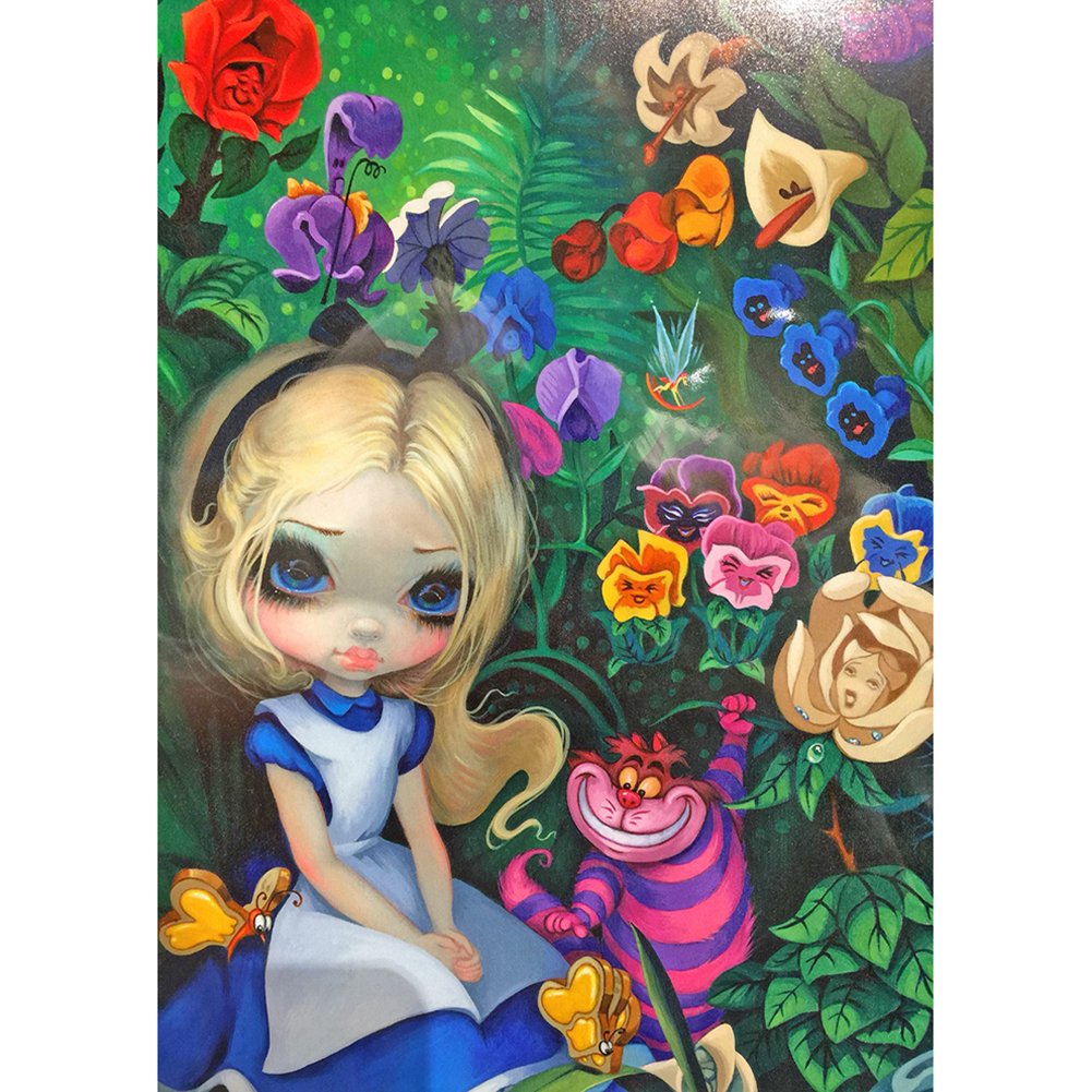 5D Diy Diamond Painting Kit Full Round Beads Big Eyes Girl