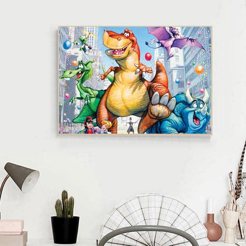 Diamond Painting - Full Round - Cartoon Dinosaur B