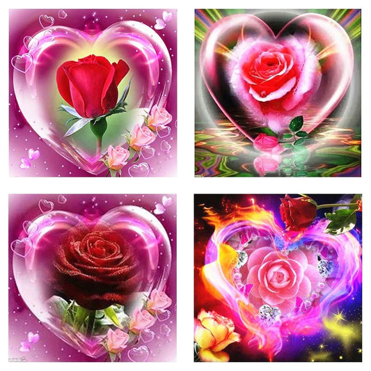 Diamond Paintings Art Full Drill Rose Heart