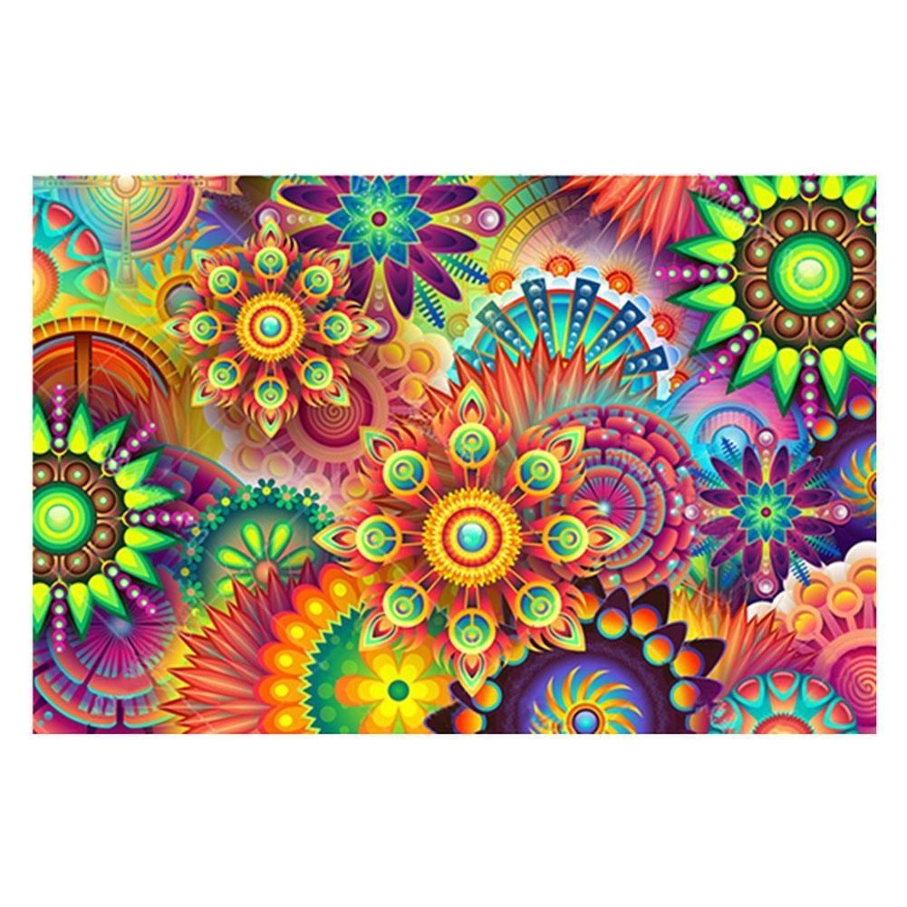 5D Diy Diamond Painting Kit Full Round Beads Colorful Flowers