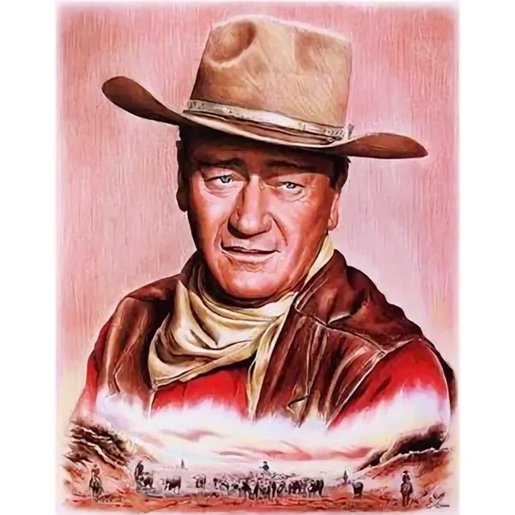 5D Diy Diamond Painting Kit Full Round Beads Western Cowboy