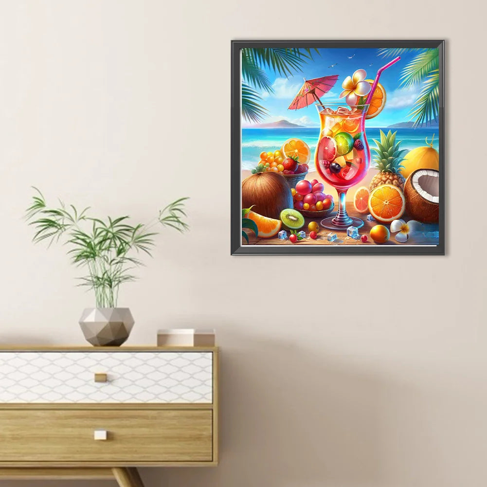 Diamond Painting - Full Round / Square - Summer Beach Fruit Drink