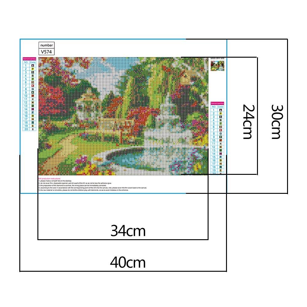 Diamond Painting - Full Round - Courtyard