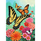 5D Diy Diamond Painting Kit Full Round Beads Flower Butterfly