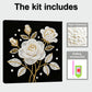 DIY Pearl Painting With Frame - Handmade Self-Adhesive Pearls - Rose (25*25cm)