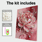 DIY Pearl Painting With Frame - Handmade Self-Adhesive Pearls - Pink Flowers (30*40cm) B