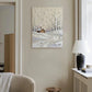DIY Pearl Painting With Frame - Handmade Self-Adhesive Pearls - Snowy Field (30*40cm)