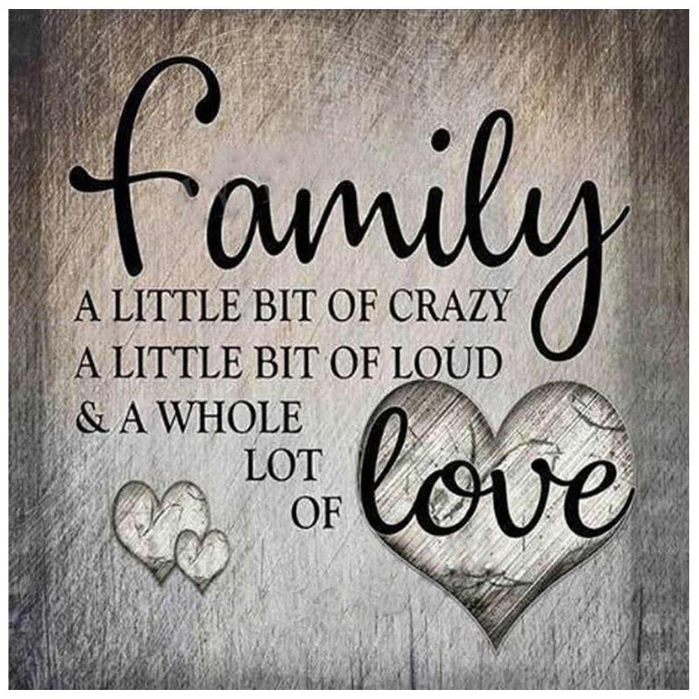 5D Diy Diamond Painting Kit Full Round Beads Family Love (40*40cm)