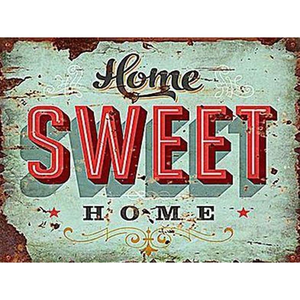 5D Diy Diamond Painting Kit Full Round Beads Home Sweet Home
