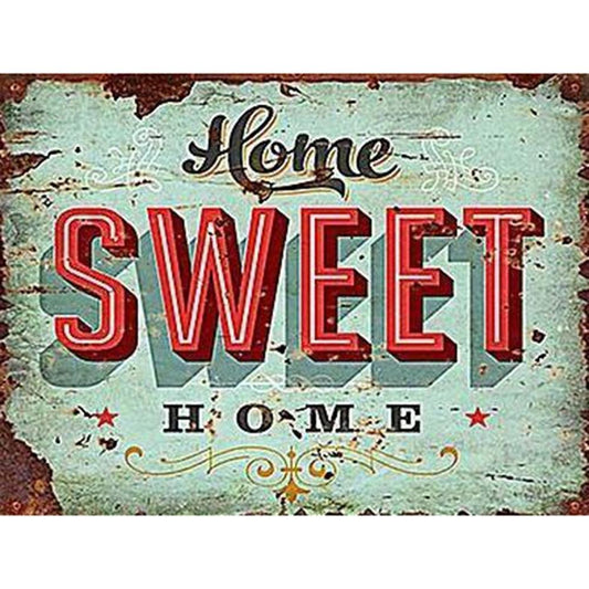 5D Diy Diamond Painting Kit Full Round Beads Home Sweet Home