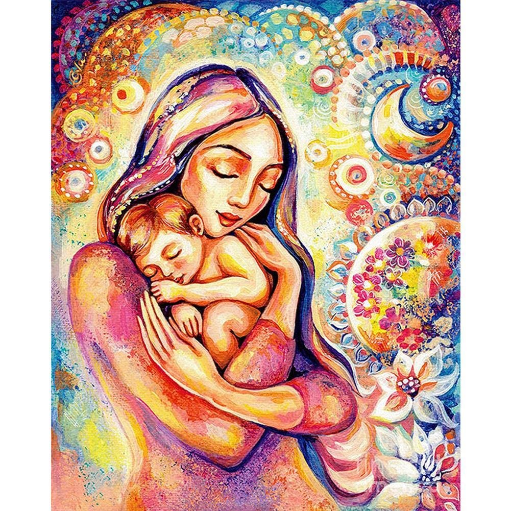 5D Diy Diamond Painting Kit Full Round Beads Mother Love