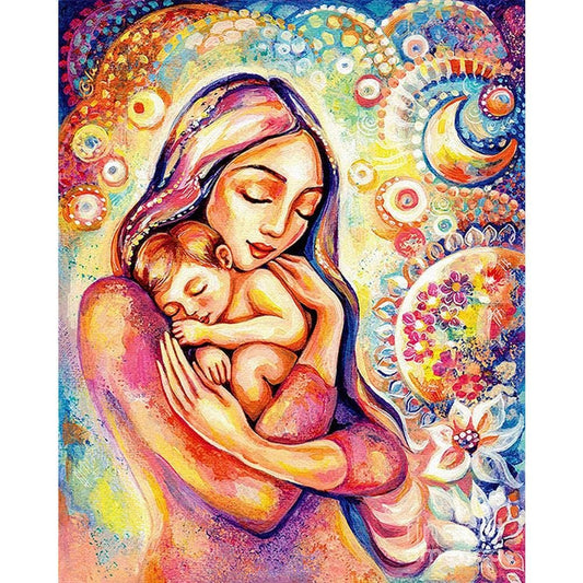 5D Diy Diamond Painting Kit Full Round Beads Mother Love