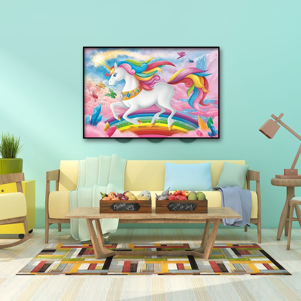 Diamond Painting - Full Round - Pink Unicorn