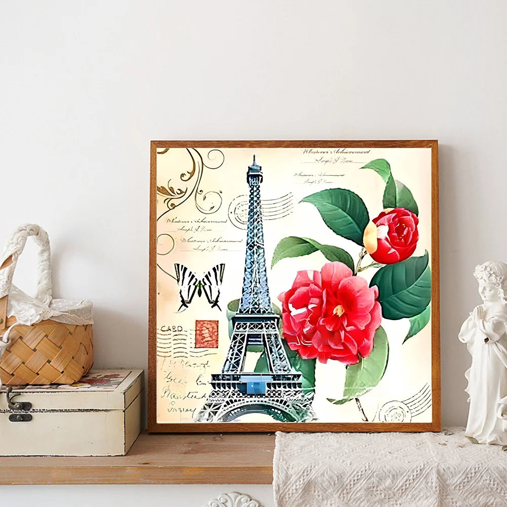 Diamond Painting - Full Round / Square - Eiffel Tower Stamp