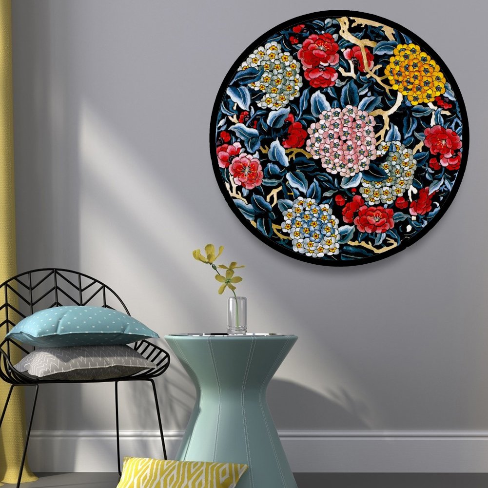 11CT Stamped Cross Stitch Retro Flower (40*40cm)