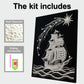 DIY Pearl Painting With Frame - Handmade Self-Adhesive Pearls - Boat (30*40cm)