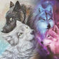 5D Diy Diamond Painting Kit Full Round Beads Wolves