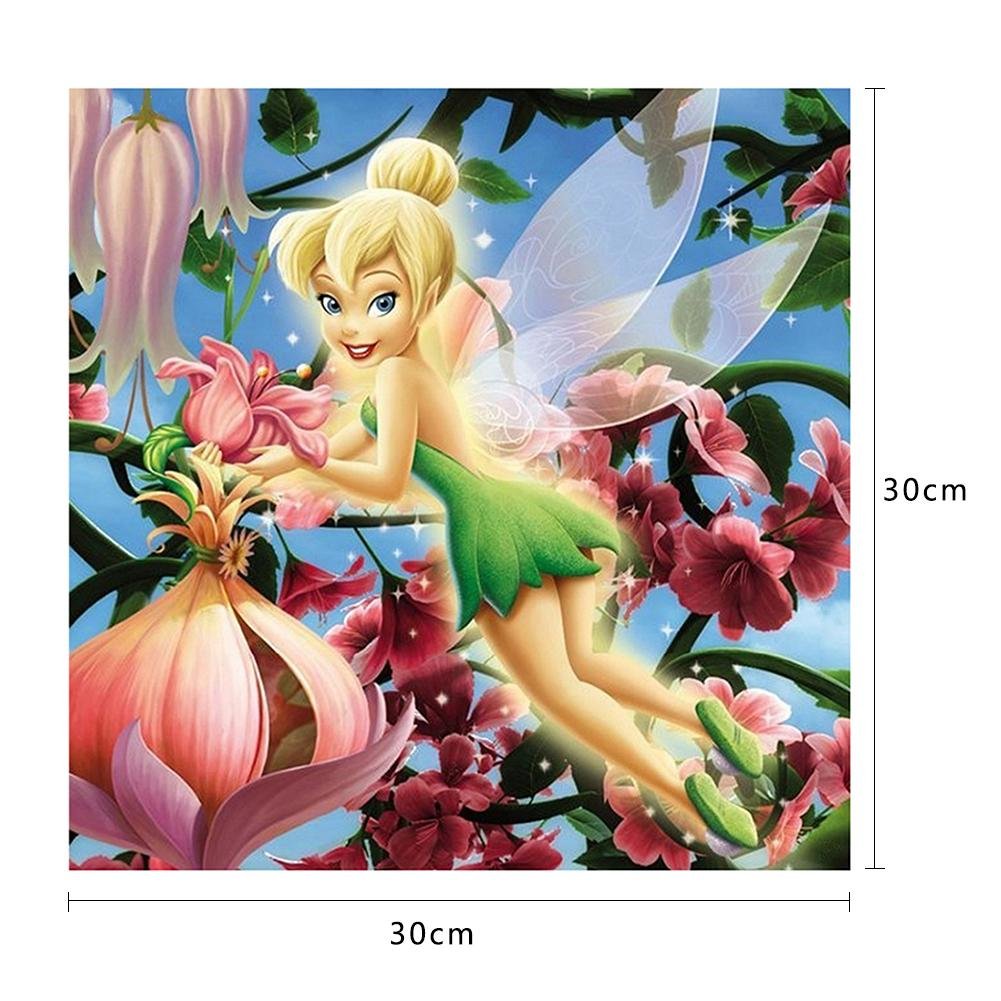 Fairy Embroidery Rhinestones Mosaic Kits Canvas Size