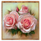 Diamond Painting - Partial Round - Three Pink Flowers