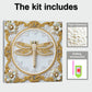 DIY Pearl Painting With Frame - Handmade Self-Adhesive Pearls - Dragonfly (25*25cm) C