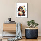 Hand Painted Drawing Acrylic Canvas Glasses Panda Wall Art Craft Decor