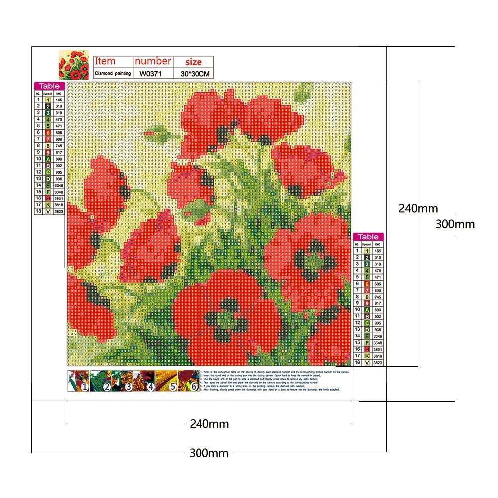 Diamond Painting - Full Round - Flowers E