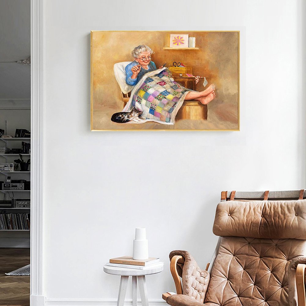 Diamond Painting - Full Round - Sewing Grandma