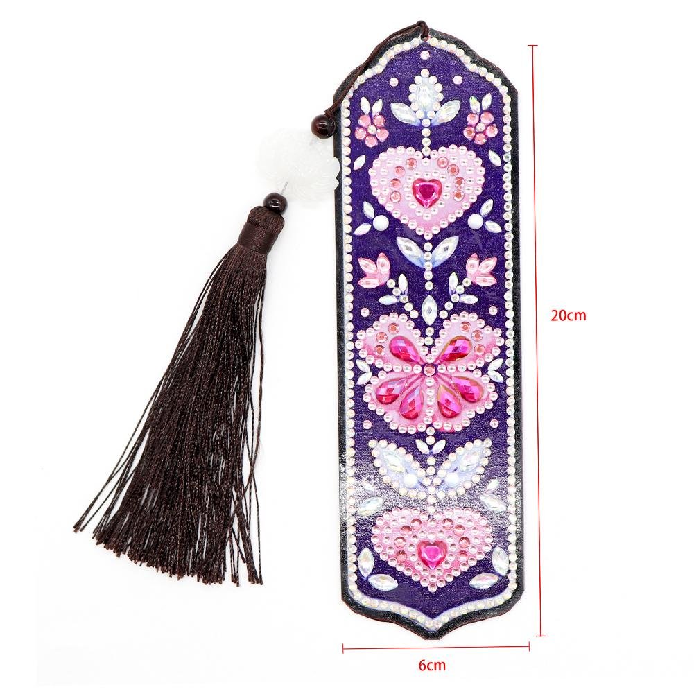 DIY Heart Butterfly Special Shaped Diamond Painting Bookmark
