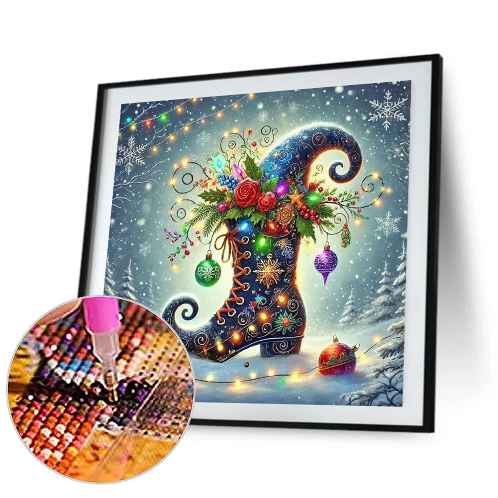 Diamond Painting - Full Round / Square - Xmas Boot