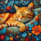Diamond Painting - Full Round / Square - Sleeping Cat