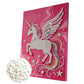 DIY Pearl Painting With Frame - Handmade Self-Adhesive Pearls - White Unicorn (30*40cm)