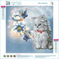 5D DIY Diamond Painting Kit - Partial Round - Cat Flowers