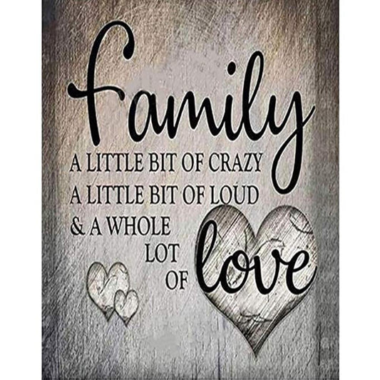 5D Diy Diamond Painting Kit Full Round Beads Family Love
