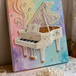 DIY Pearl Painting With Frame - Handmade Self-Adhesive Pearls - Piano (30*40cm)