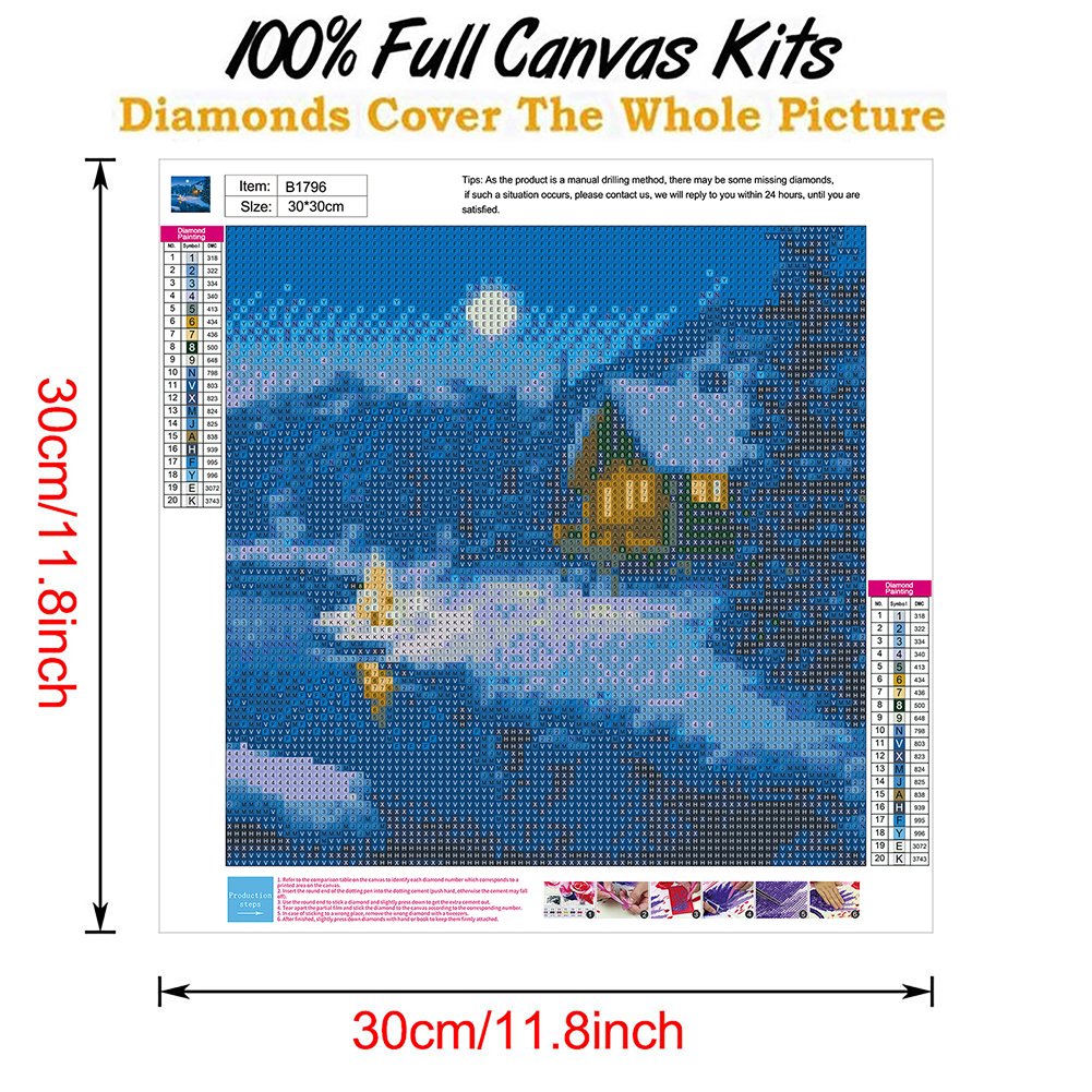 Diamond Painting - Full Round - Snow Scene E