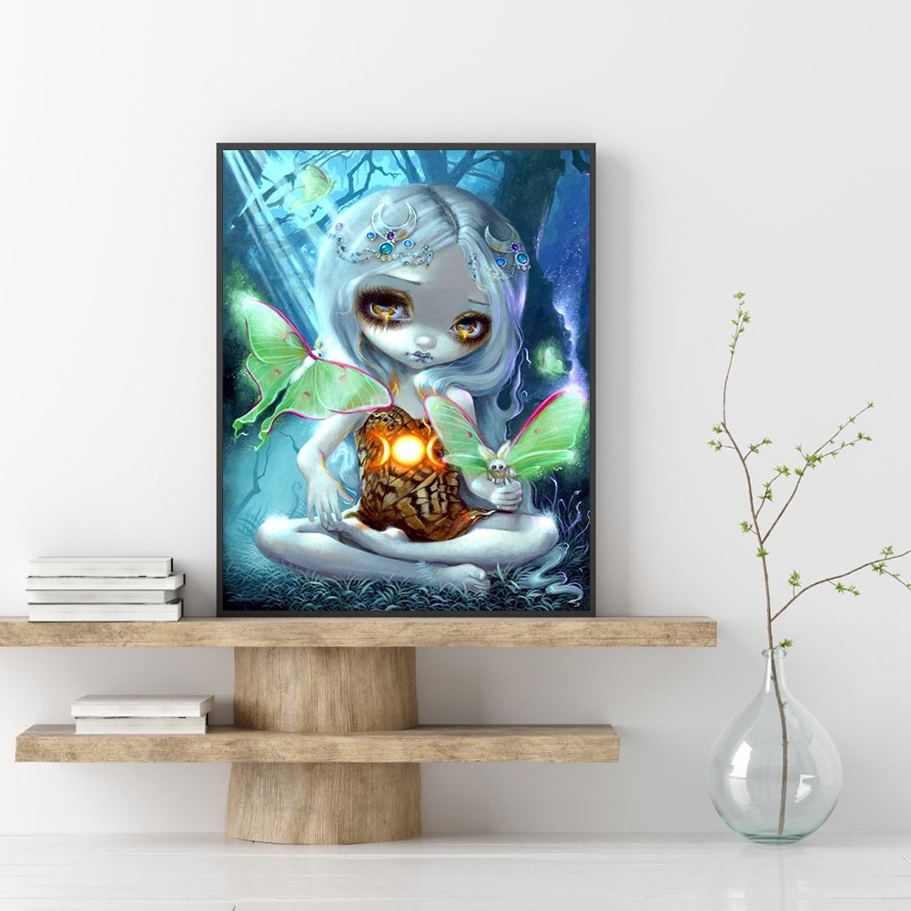 5D DIY Diamond Painting Kit - Full Round - Cute Big Eyes Elf Doll