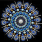 DIY Pearl Painting With Frame - Handmade Self-Adhesive Pearls - Blue Floral Mandala (25*25cm)