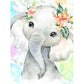 5D Diy Diamond Painting Kit Full Round Beads Elephant