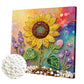 DIY Pearl Painting With Frame - Handmade Self-Adhesive Pearls - Sunflower (25*25cm) A