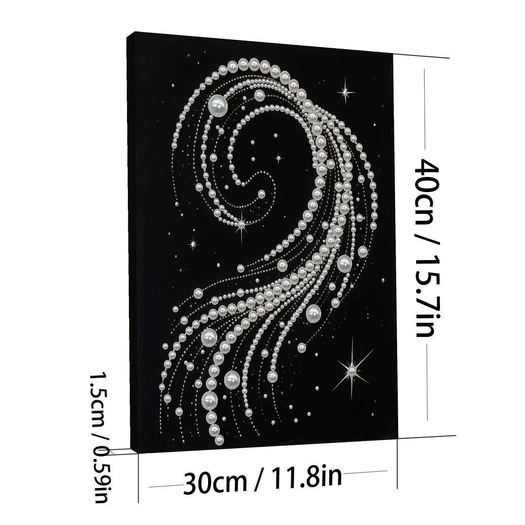 DIY Pearl Painting With Frame - Handmade Self-Adhesive Pearls - Spiral Pearl (30*40cm)