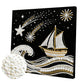 DIY Pearl Painting With Frame - Handmade Self-Adhesive Pearls - Sea Waves Sailing (25*25cm)